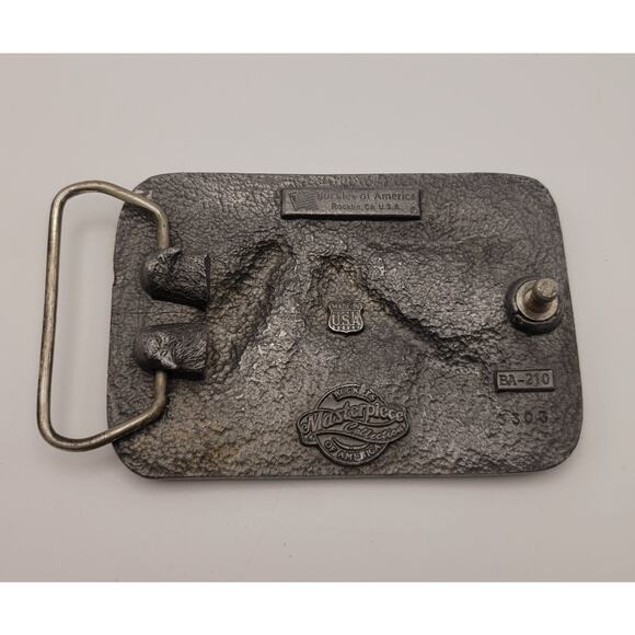 Vintage VICTOR His Master’s Voice Brass & Enamel Belt Buckle Buckles of America - Picture 14 of 15